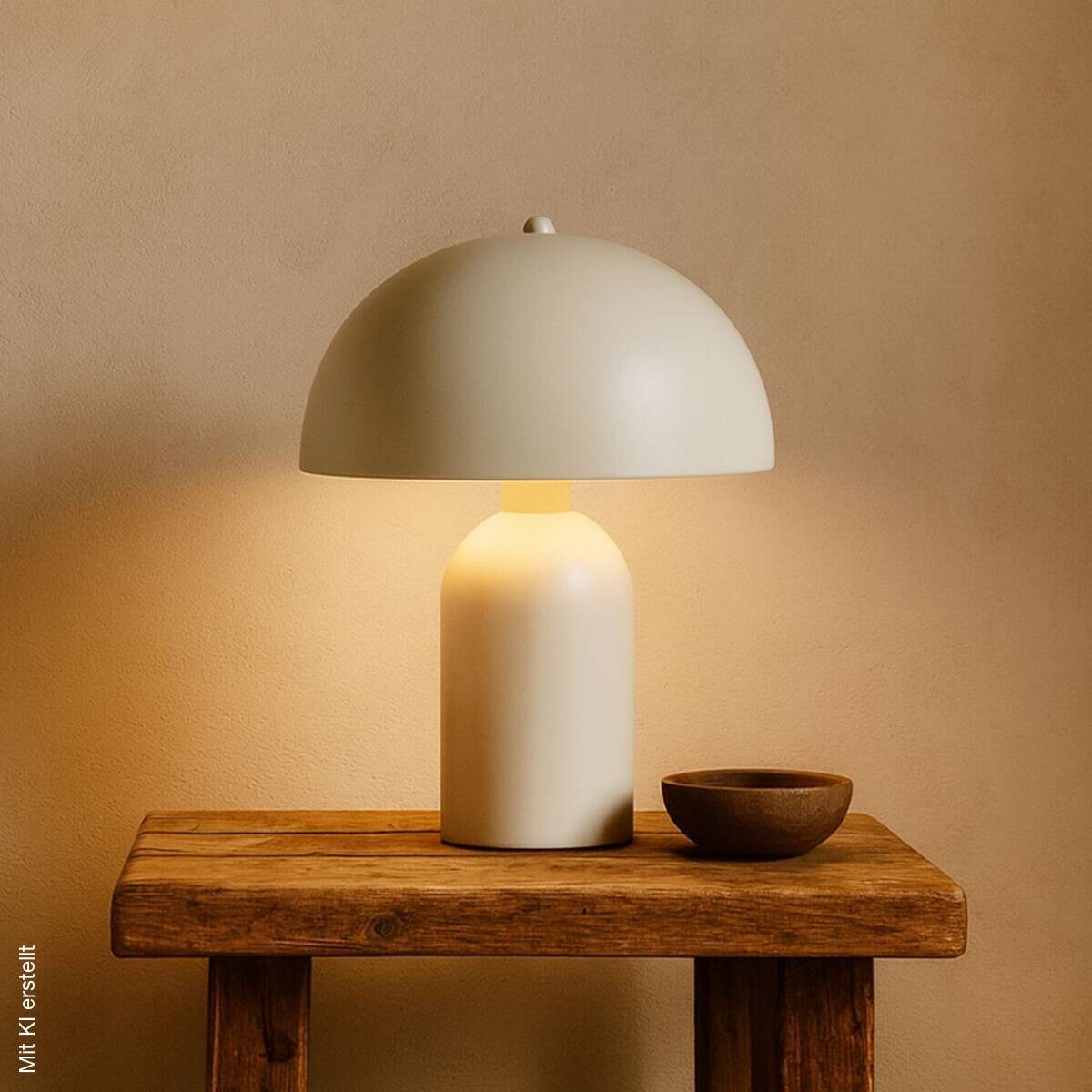 Opviq Tischleuchte creme B/H/T: ca. 25x35x25 cm E27 1 Brennstellen