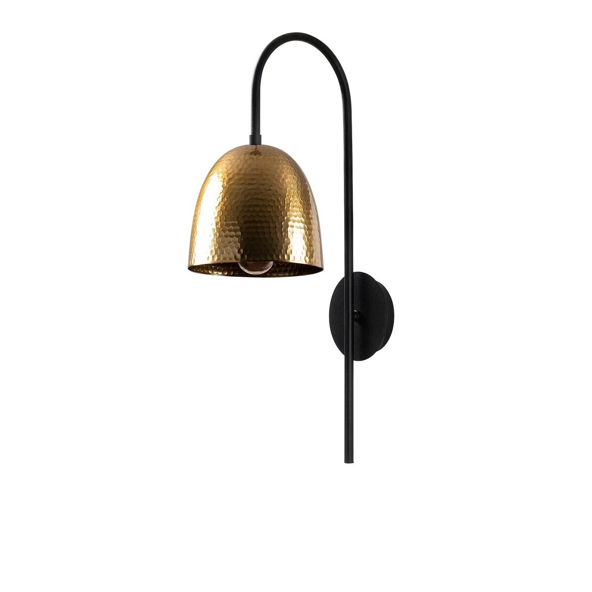 Opviq Wandleuchte schwarz Metall B/H/L: ca. 24x57x16 cm E27 1 Brennstellen