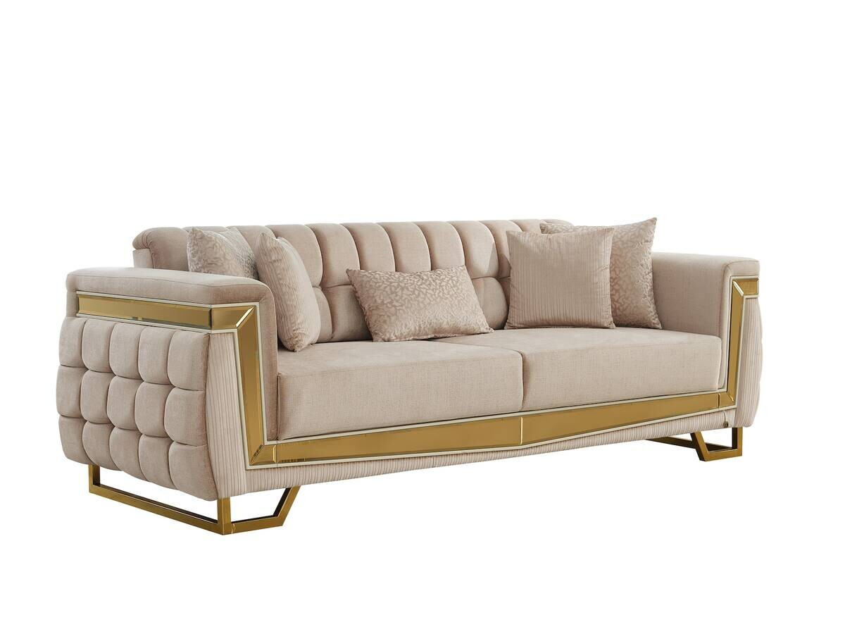 Sofa 3-2-1 Pera beige Webstoff