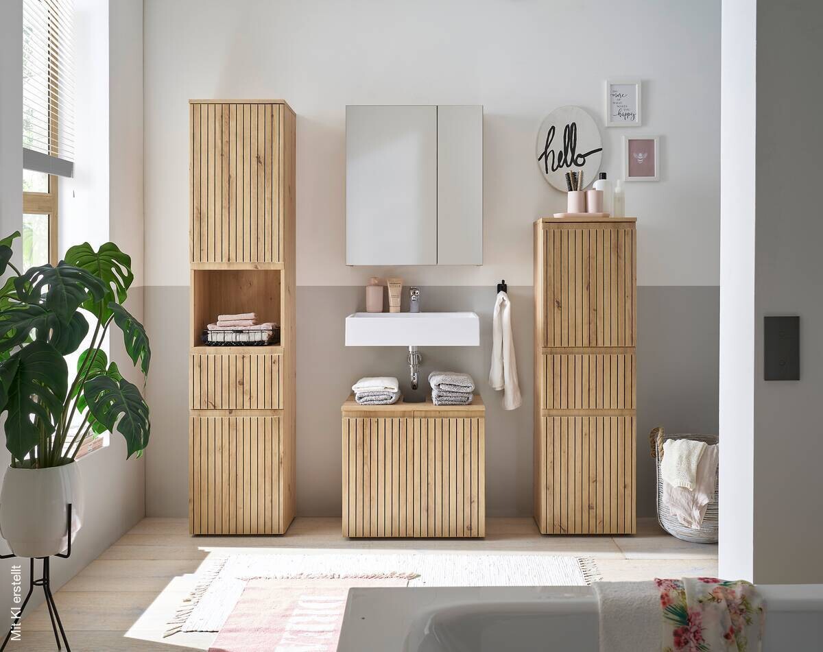 Spiegelschrank Austin Artisan Oak Nachbildung B/H/T: ca. 60x70x20 cm