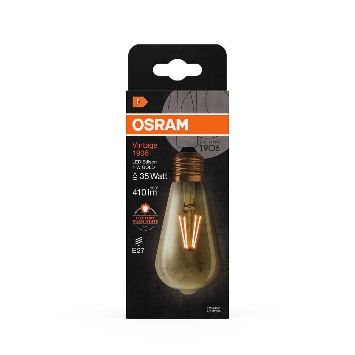 OSRAM LED-Leuchtmittel Edison Filamentlampe Vintage 1906 AC32351 E27