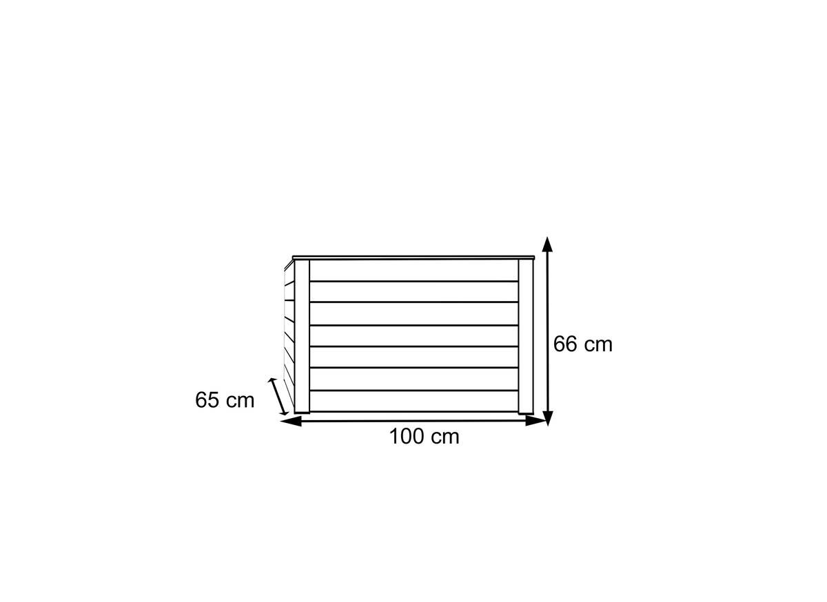 Westmann Hochbeet Lärche 100 natur Lärche B/H/L: ca. 65x66x100 cm
