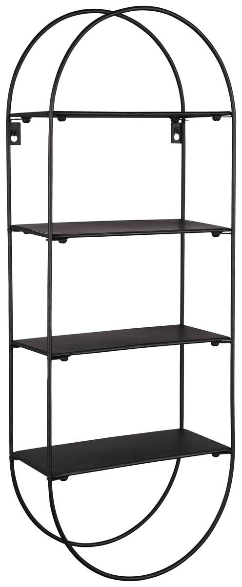 Wandregal Nala schwarz Metall B/H/T: ca. 24x66x12 cm