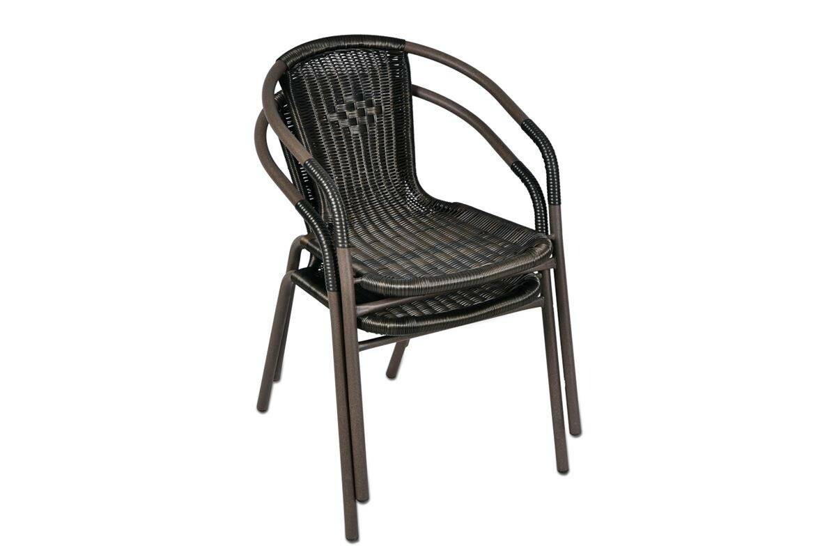 VCM Balkon-Set braun Polyrattan B/H: ca. 53x73 cm