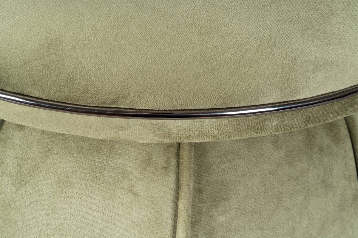 360 Living Hocker Corin 100 grün Graphit H/D: ca. 51,5x51,5 cm