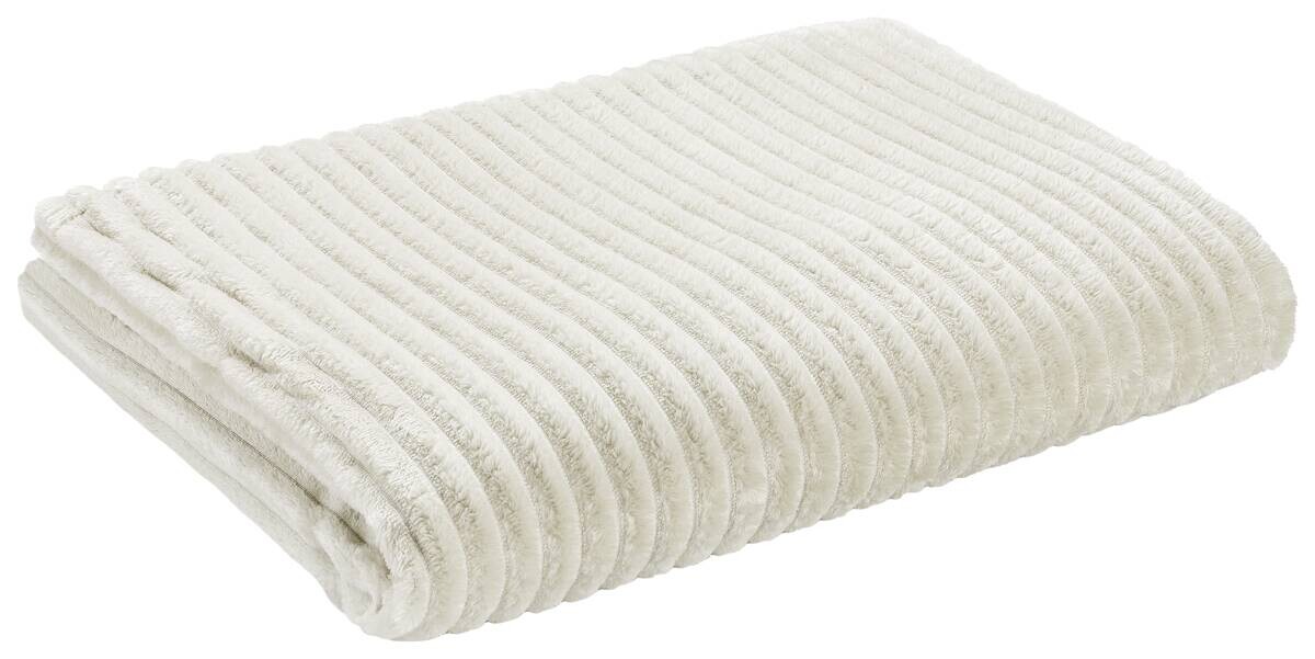 POCOline Flanelldecke offwhite 100% Polyester B/L: ca. 140x180 cm