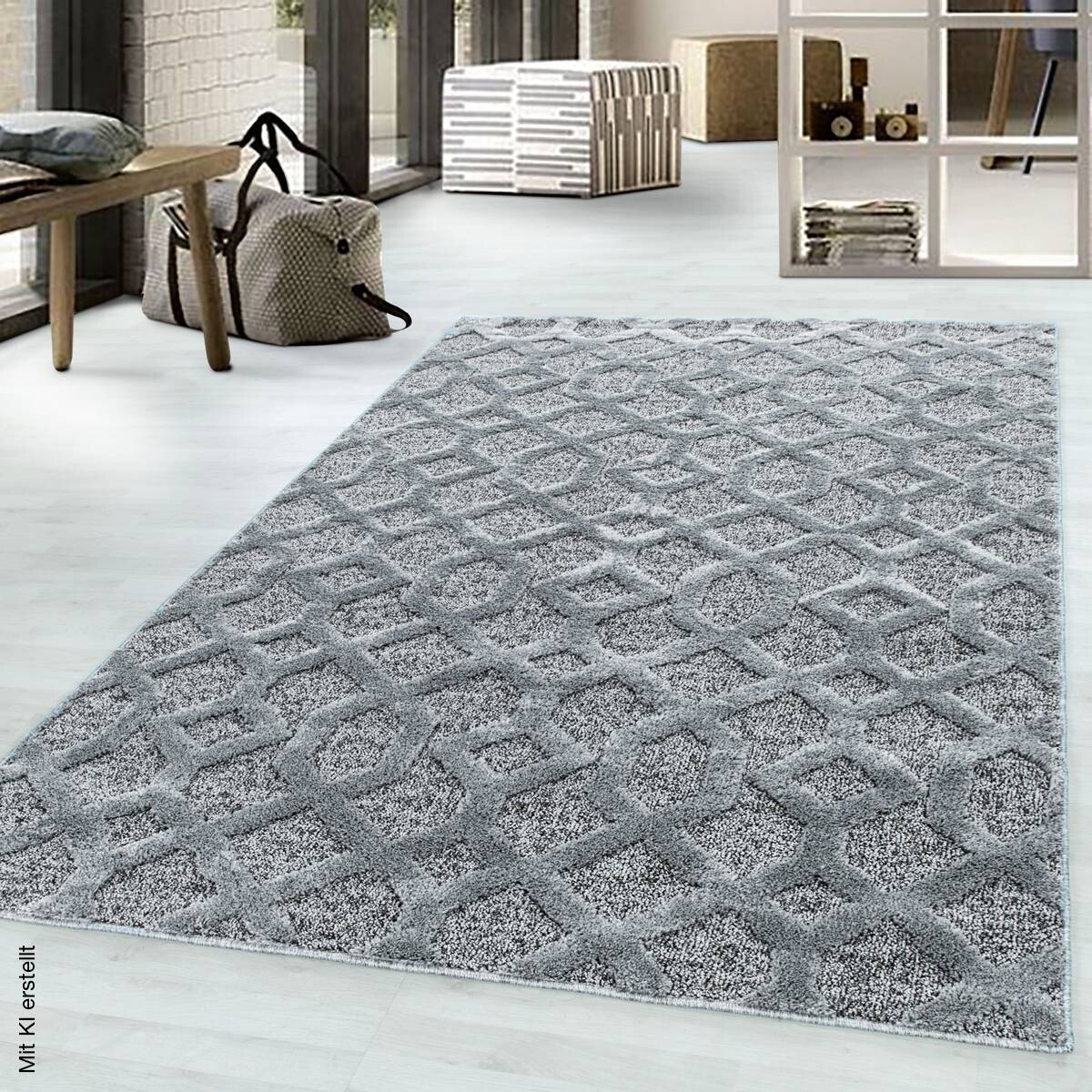 Ayyildiz Teppich PISA grau B/L: ca. 280x370 cm