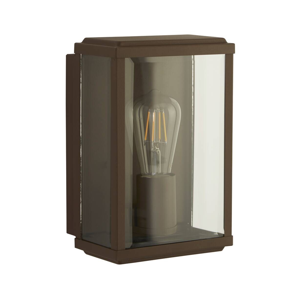 Wandaußenleuchte klar braun B/H/T: ca. 16x25x11 cm