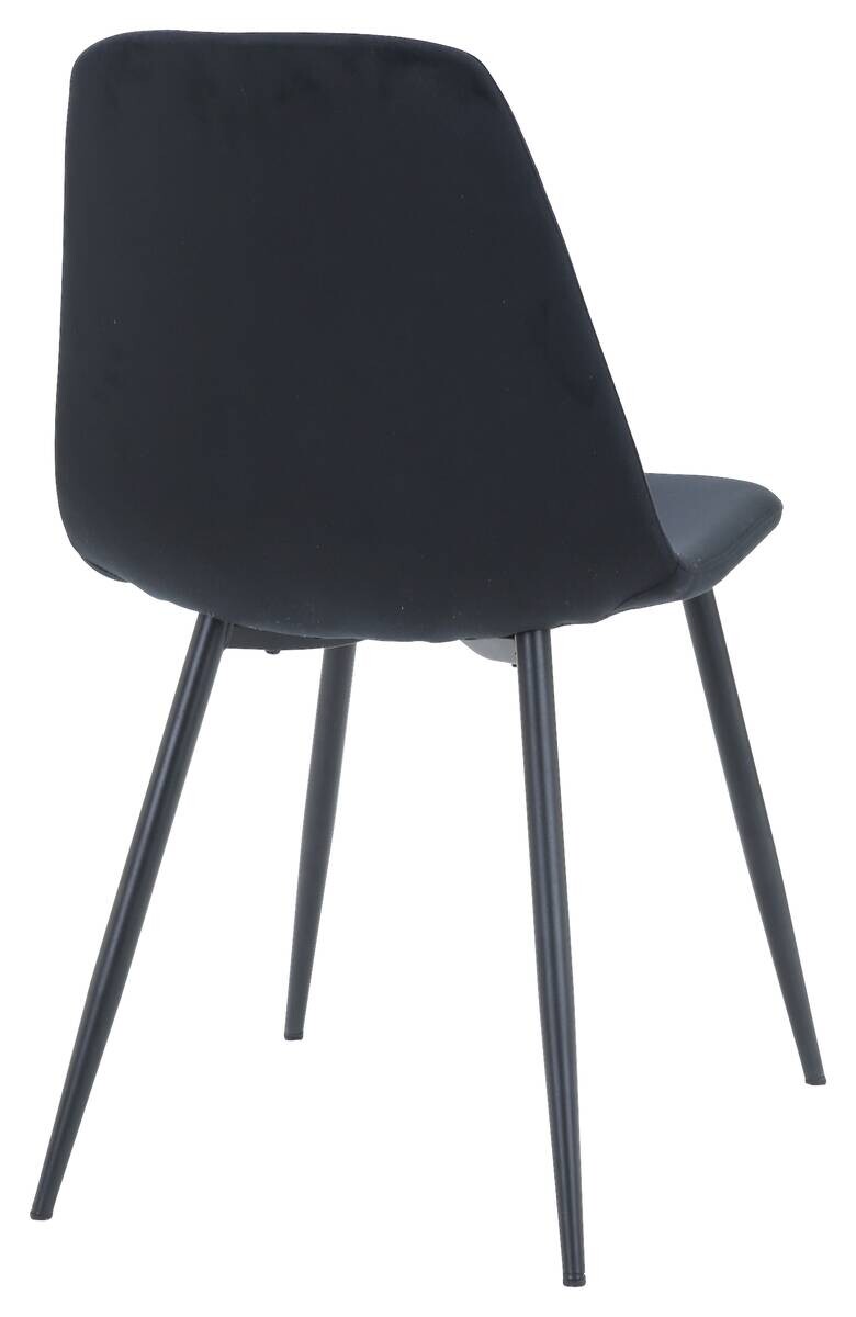 Stuhl Pia schwarz Samt B/H/T: ca. 52,5x86x45 cm