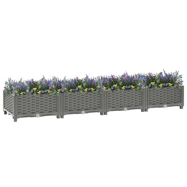 Hochbeet grau Polypropylen B/H/L: ca. 40x23x160 cm