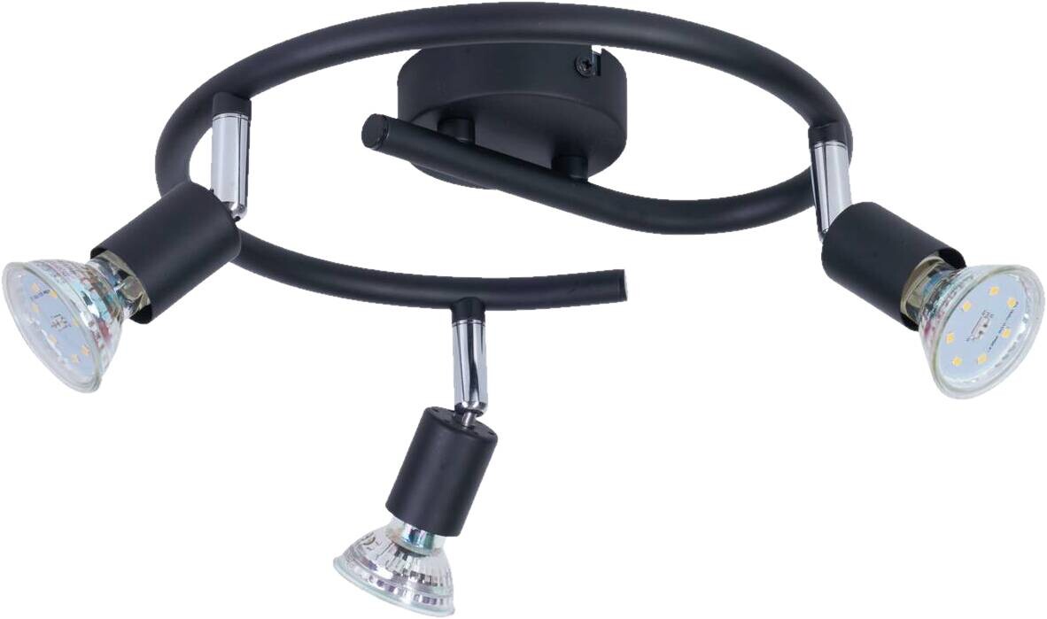 POCOline Spotspirale Joris schwarz Metall D: ca. 25 cm GU10 3 Brennstellen