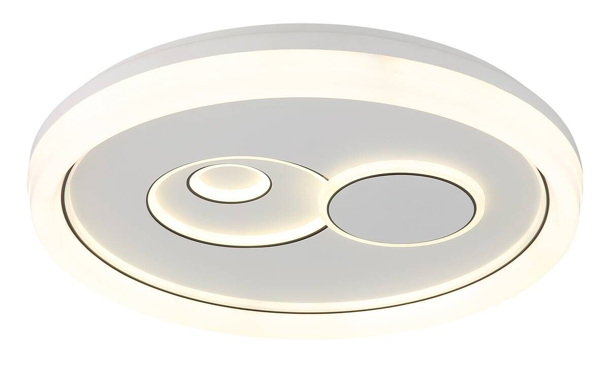 GLOBO LED-Deckenleuchte weiß silber Metall Kunststoff B/D: ca. 7x48 cm