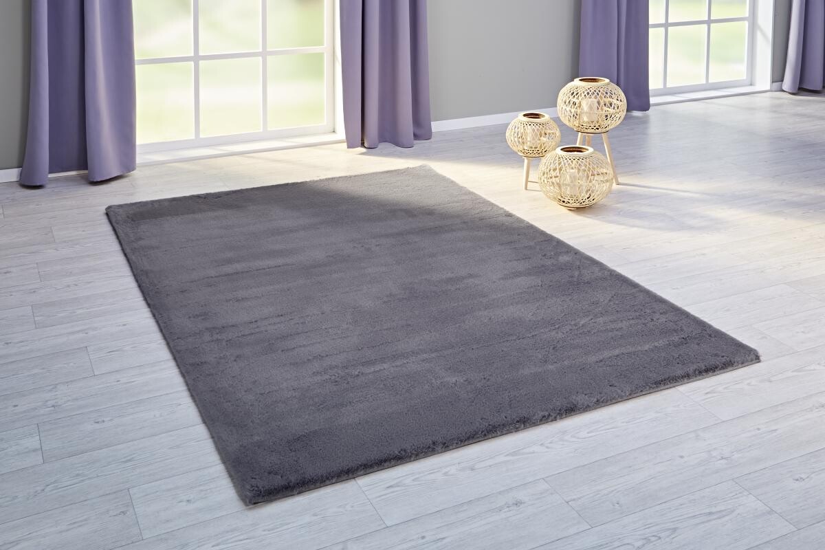 Fellimitat Moyo grau B/L: ca. 80x150 cm