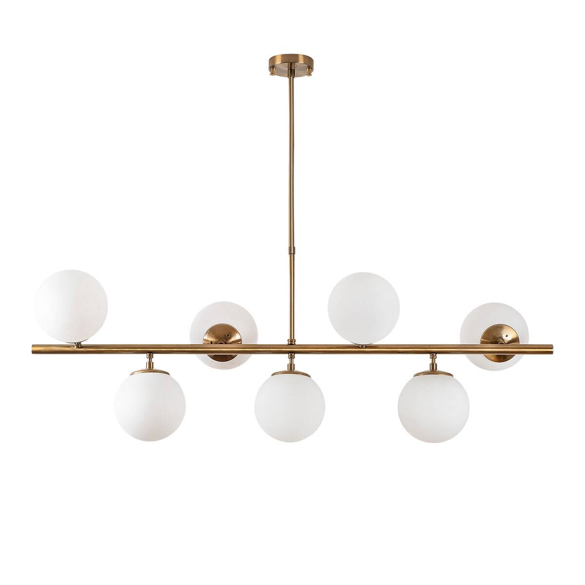 Opviq Deckenleuchte Fazli-10535 Glas B/H/T/L: ca. 113x85x40x113 cm E14 7 Brennstellen