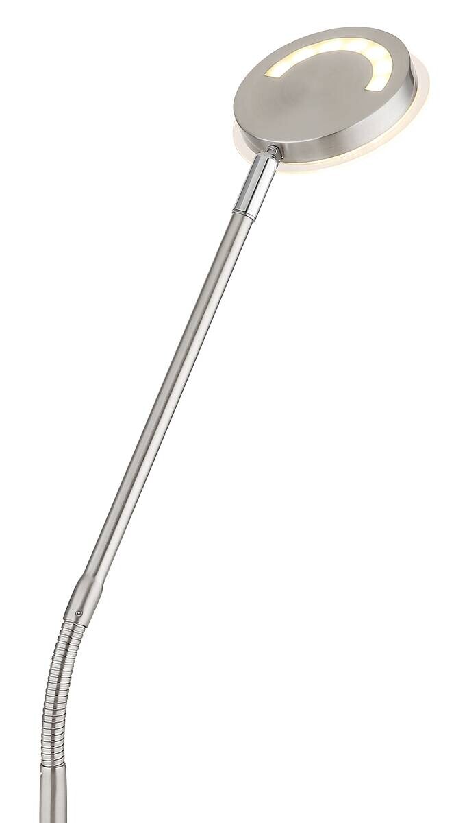 GLOBO Stehlampe nickel matt Metall B/H/L: ca. 20x173x52 cm 1 Brennstellen