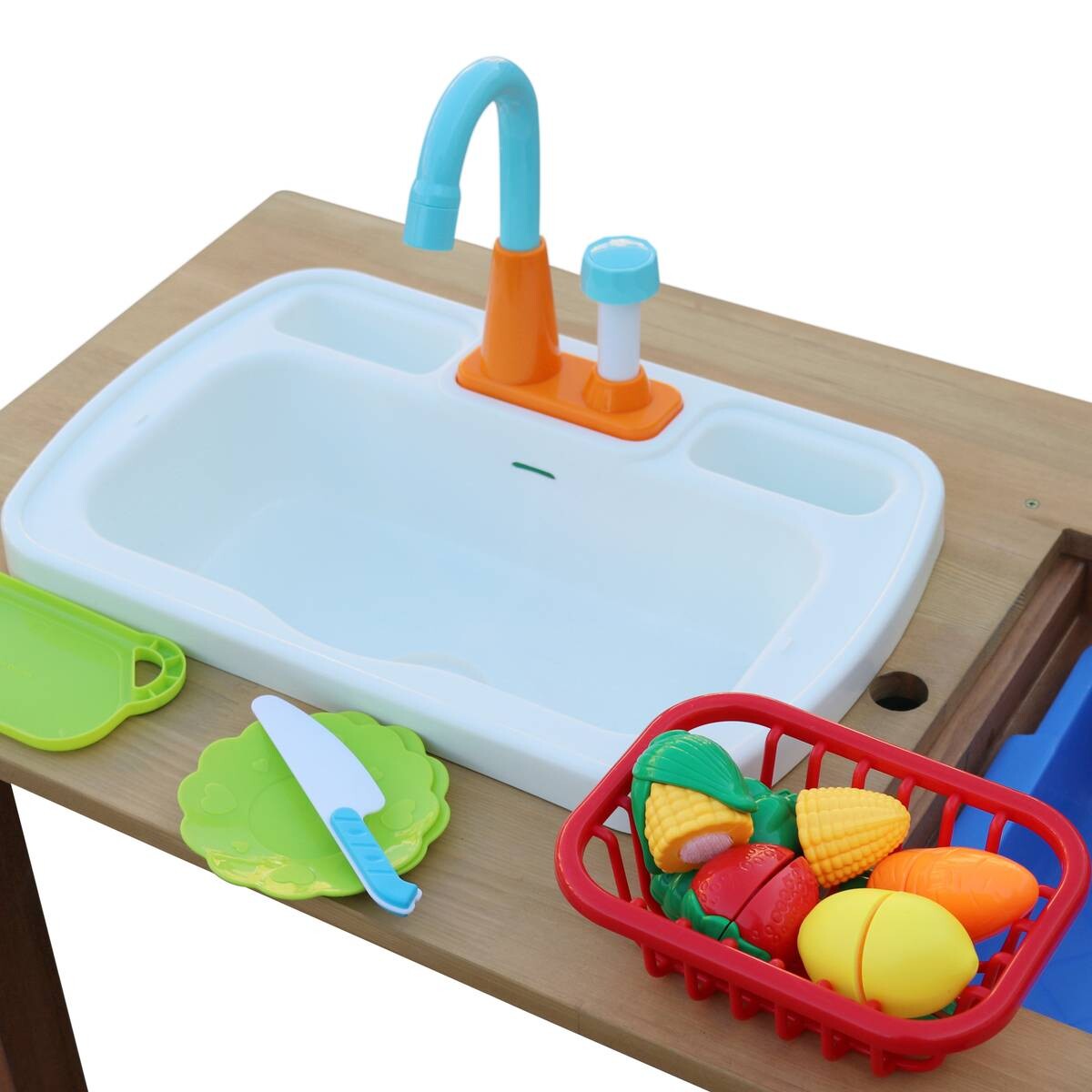 AXI Kinder-Picknicktisch Dennis braun B/H/L: ca. 97x50x97 cm