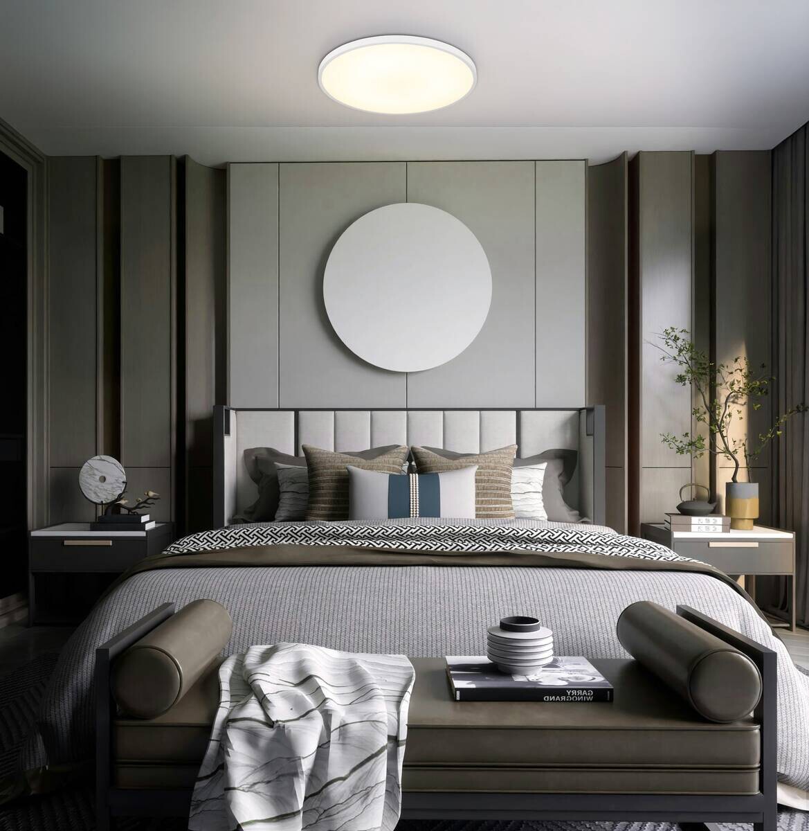 GLOBO Deckenleuchte weiß Opal Kunststoff H/D: ca. 4x40 cm 1 Brennstellen