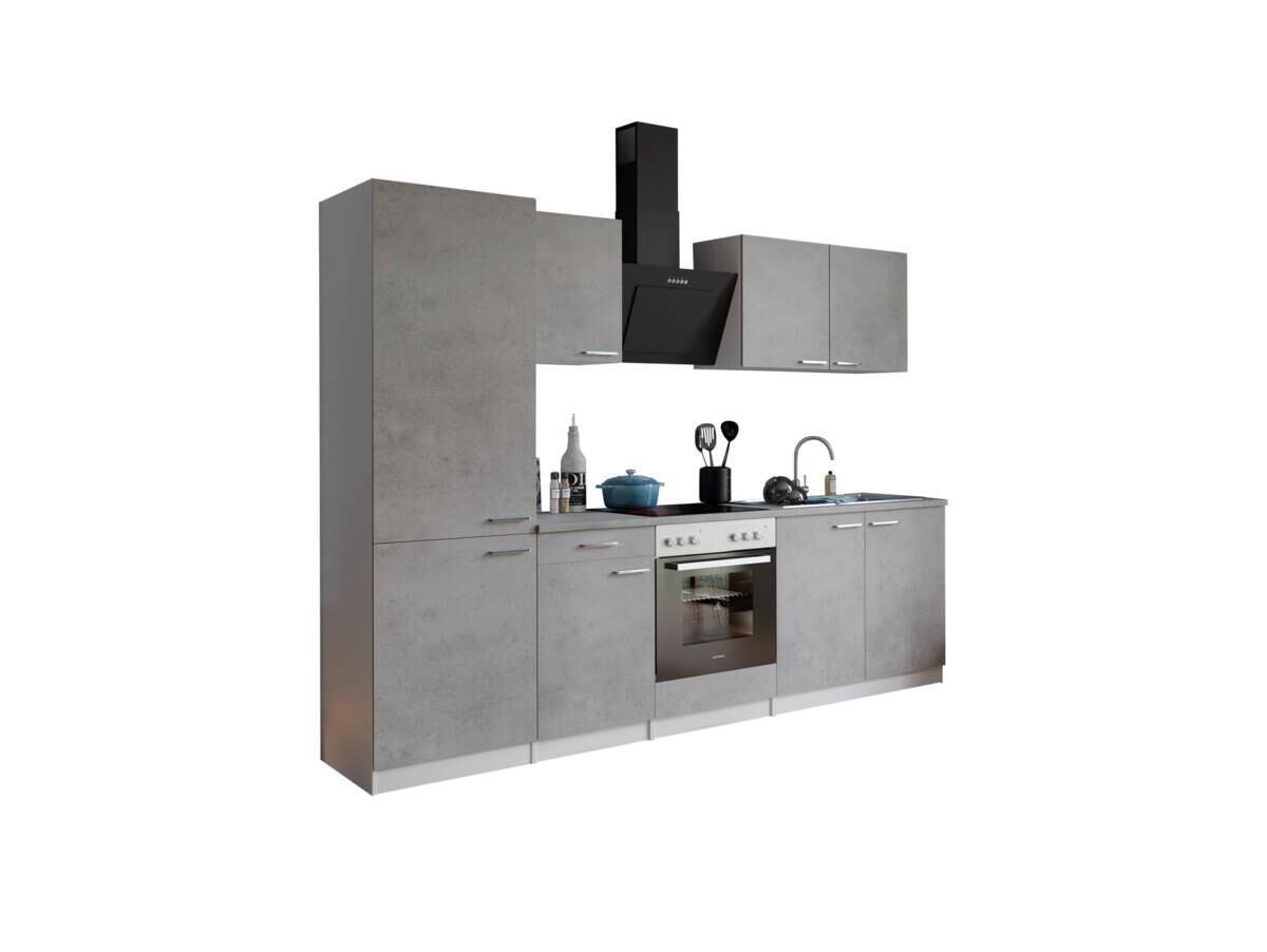 Respekta Küchenblock Malia Beton Optik B/H/T: ca. 270x200x60 cm