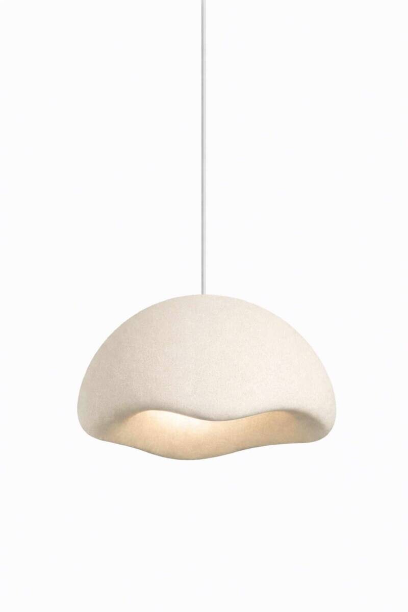 Pendelleuchte creme Kunststoff B/H/L/D: ca. 29x120x29x29 cm E27 3 Brennstellen