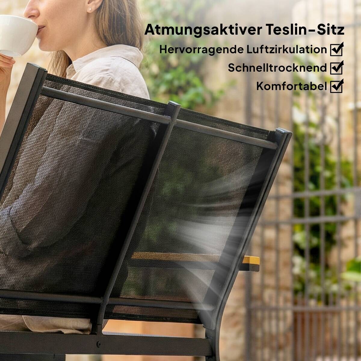 Outsunny Loungemöbel schwarz Glas B/H/L: ca. 63,5x84x110 cm