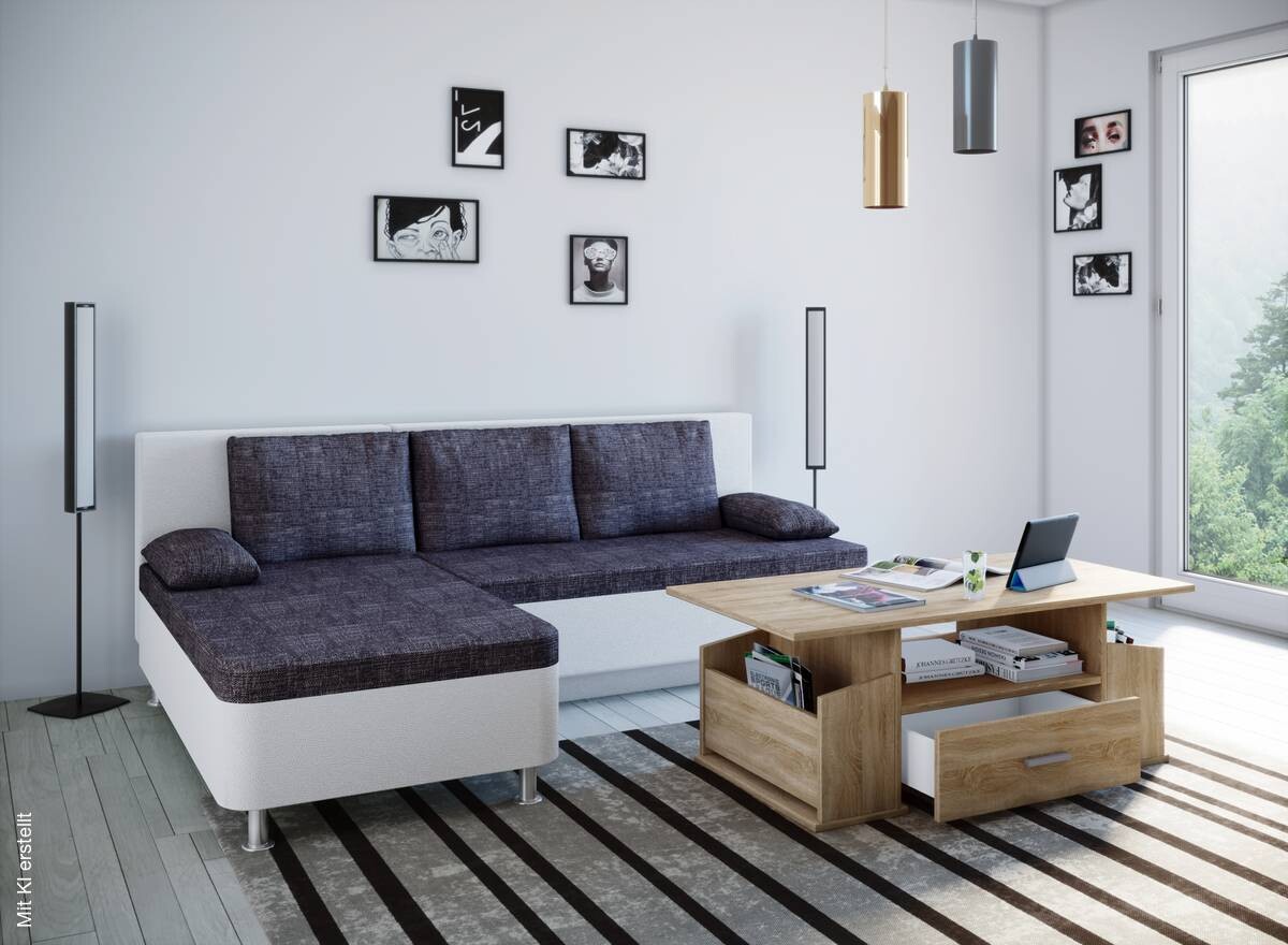 Couchtisch Junata Eiche Sonoma Nachbildung B/H/T: ca. 110x44x52 cm