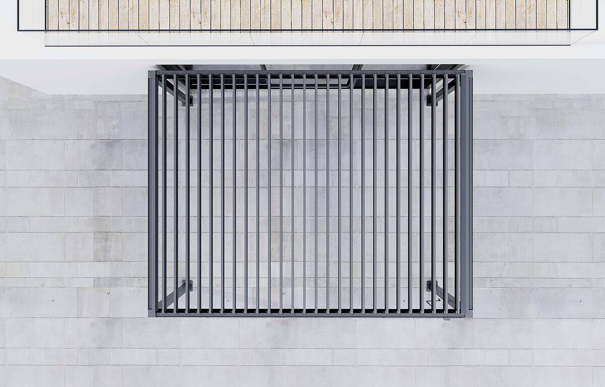 Pergola anthrazit Stahl B/H/L: ca. 296x247x389 cm
