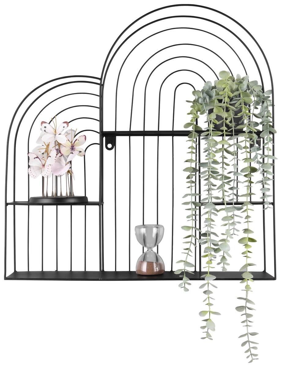 Wandregal Ivy schwarz B/H/T: ca. 55x54x11 cm