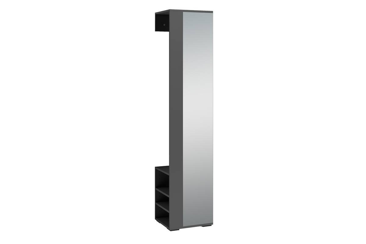 Hochschrank BEN anthrazit Spiegel B/H/T: ca. 40x184x35 cm