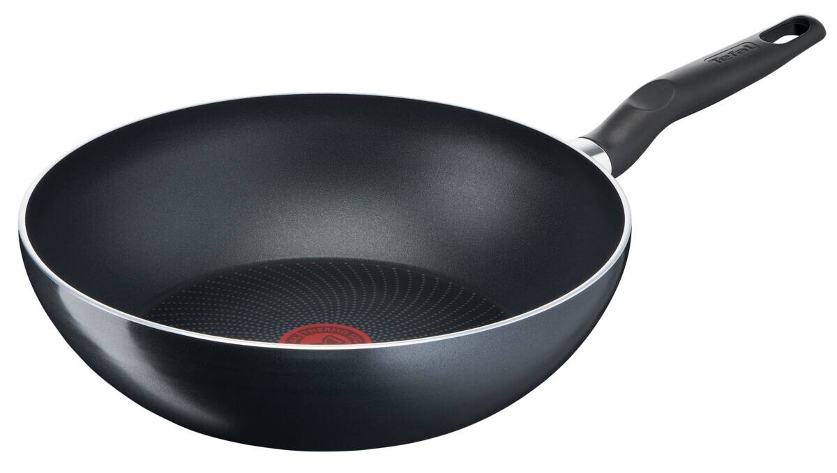 Tefal Wokpfanne schwarz Aluminium
