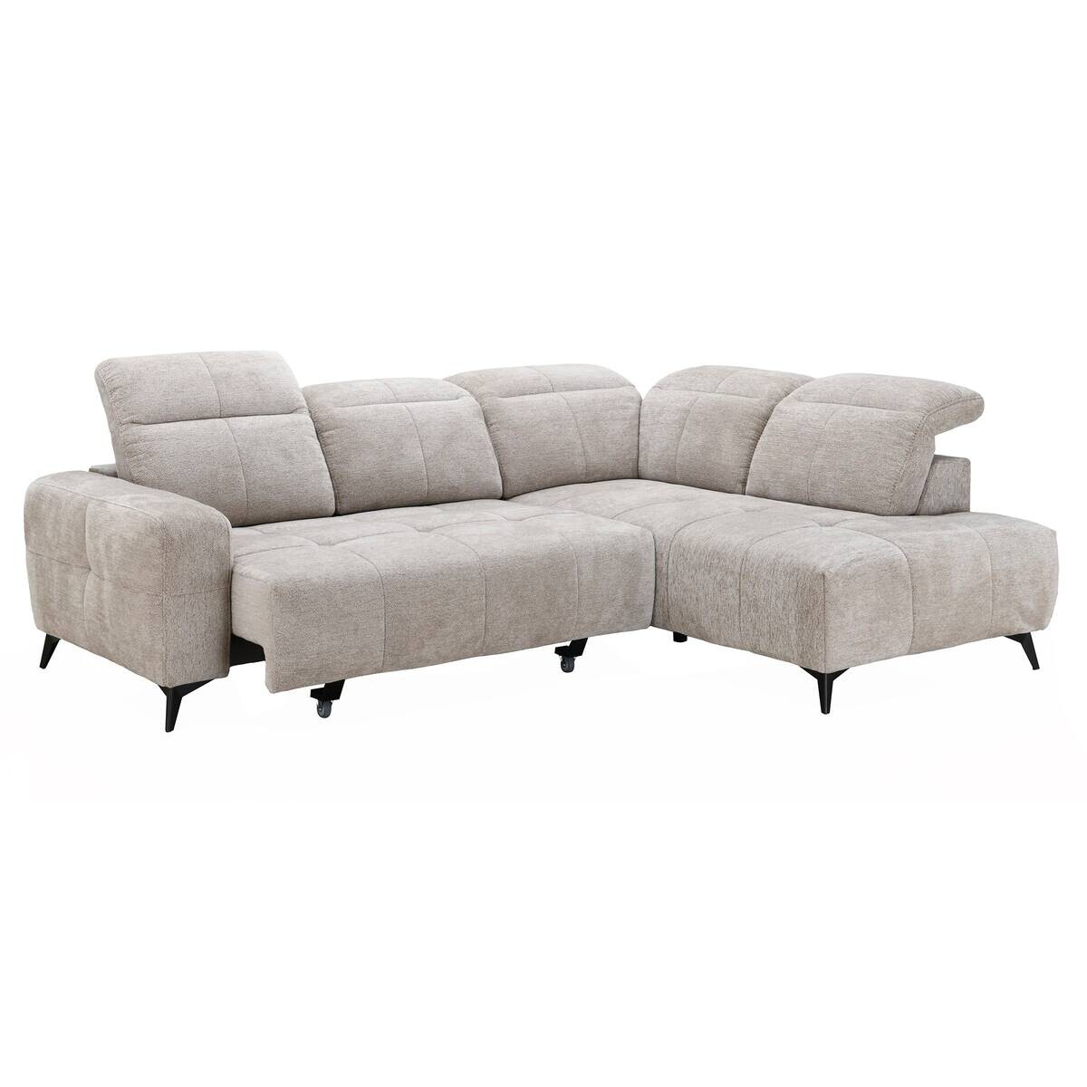 Ecksofa beige B/H/T: ca. 258x83x205 cm