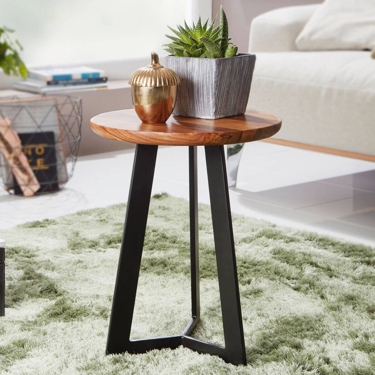 Beistelltisch rosenholz Nachbildung Holz B/H/T: ca. 35x37x35 cm