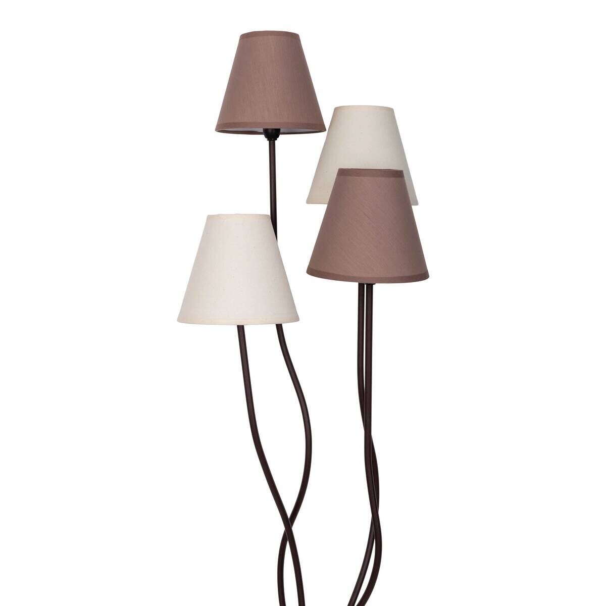 Näve Leuchten Stehlampe 2040911 braun Metall Textil B/H/T: ca. 34x138x43 cm 4 Brennstellen
