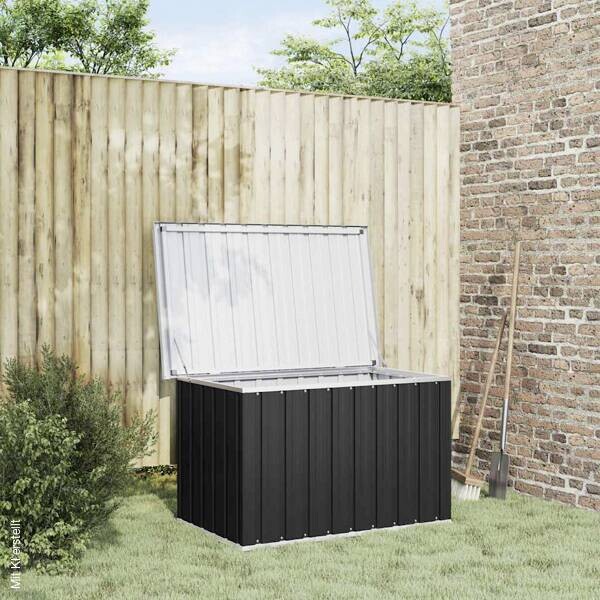 vidaXL Aufbewahrungsbox anthrazit Kunststoff B/H/T/L: ca. 67x65x67x109 cm