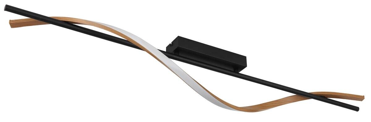 GLOBO LED-Deckenleuchte Opal mattschwarz dunkelbraun Metall Kunststoff B/H/L: ca. 14x17x115 cm 1 Brennstellen