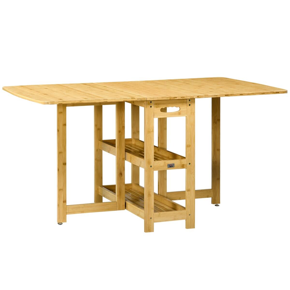 HOMCOM Klapptisch natur Bambus B/H/L: ca. 80x149,5x73,5 cm