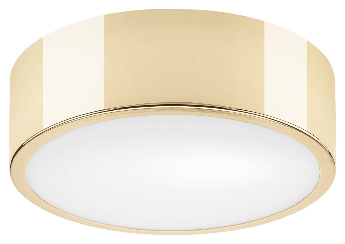 Lamkur Deckenleuchte DANTE 43883 gold Glas Stahl H/L: ca. 8x26 cm E27 1 Brennstellen