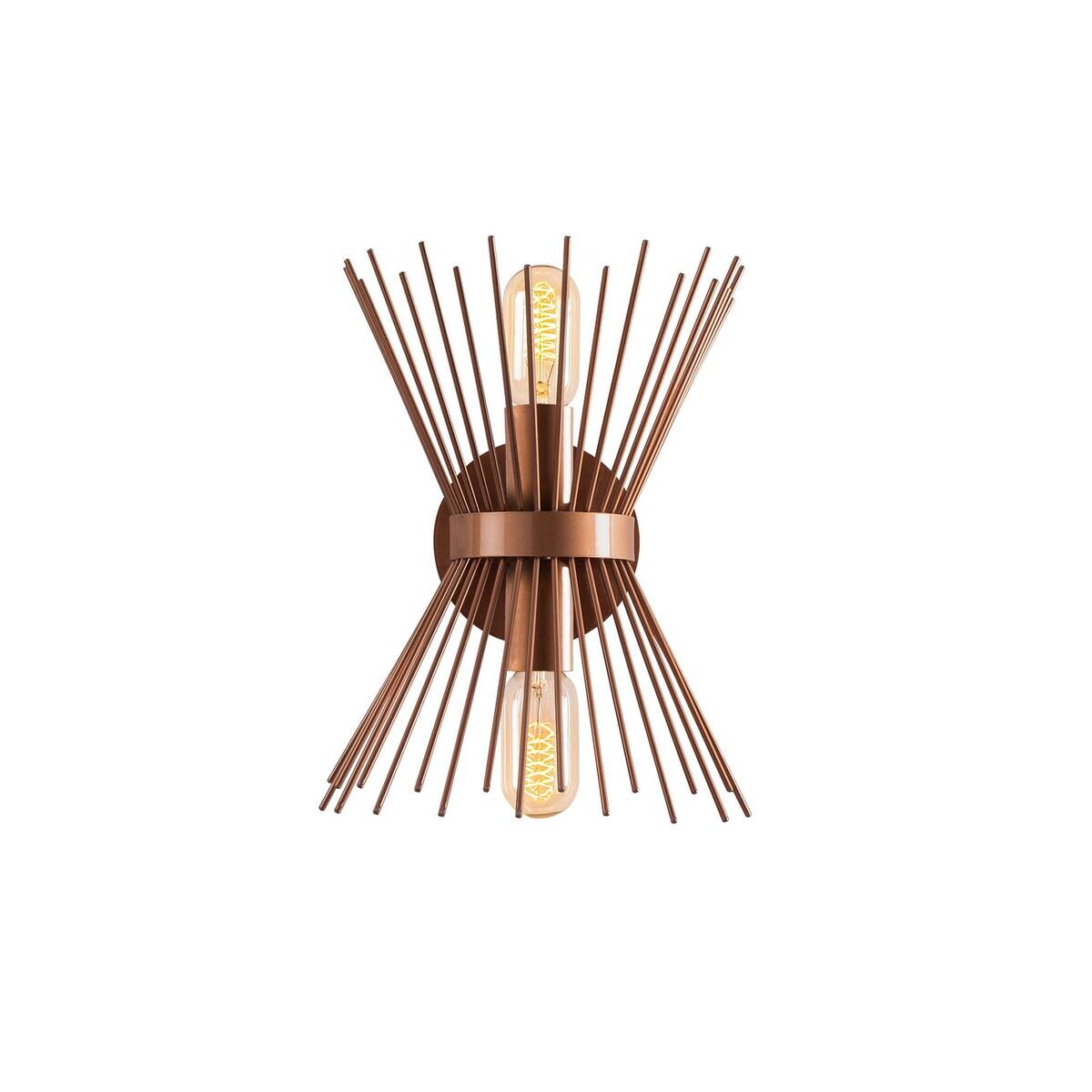 Opviq Wandleuchte GMN-000010 Kupfer B/H/T/L: ca. 16x33x16x23 cm E27 2 Brennstellen