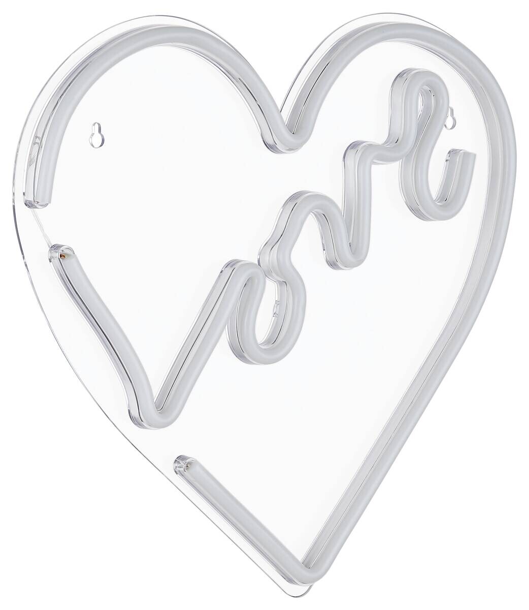 POCOline Neon Wandleuchte Love rot B/H: ca. 35x33 cm