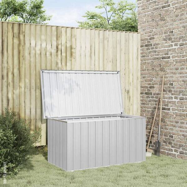 vidaXL Aufbewahrungsbox grau Kunststoff B/H/T/L: ca. 67x65x67x129 cm
