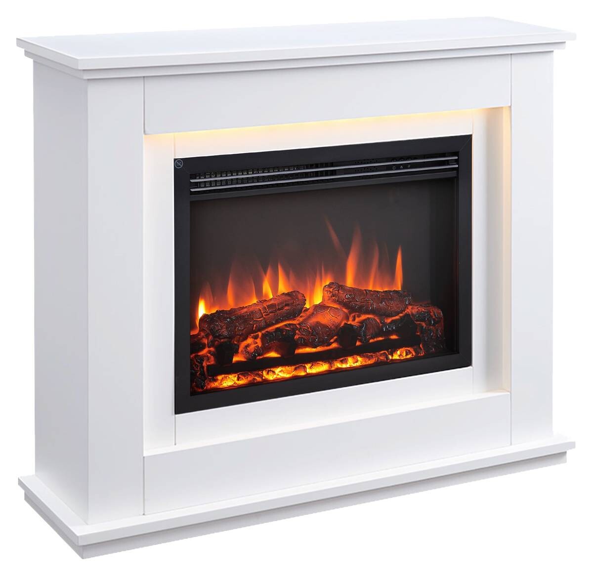 Balderia Elektrischer-Kamin Baldur EF61D-MT119A weiß MDF B/H/T: ca. 100x83x28 cm ca. 2000 W