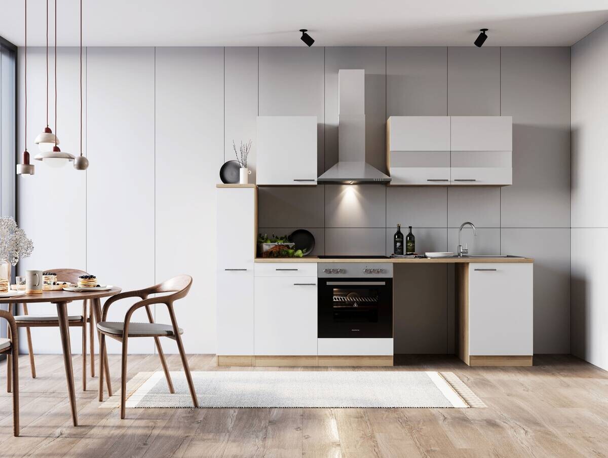 Respekta Küchenblock Merle weiß B/H/T: ca. 250x200x60 cm