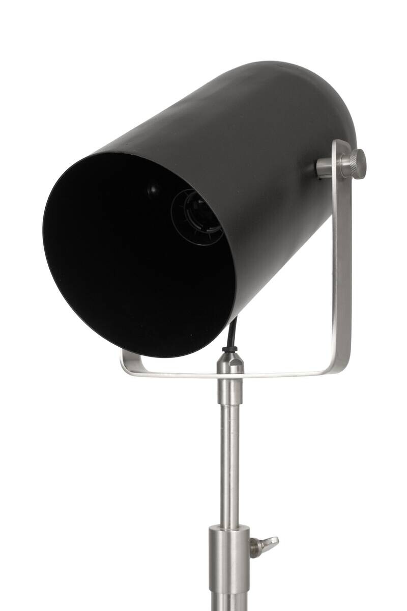 Kayoom Stehlampe schwarz silber Stahl Messing Eisen B/H/L: ca. 53x163x27 cm E27 1 Brennstellen