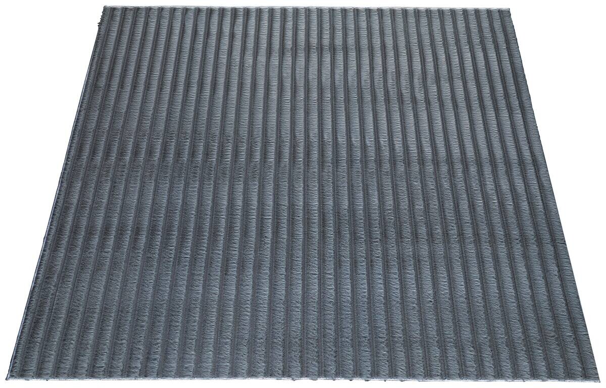 Fellimitat Stripy anthrazit B/L: ca. 160x220 cm
