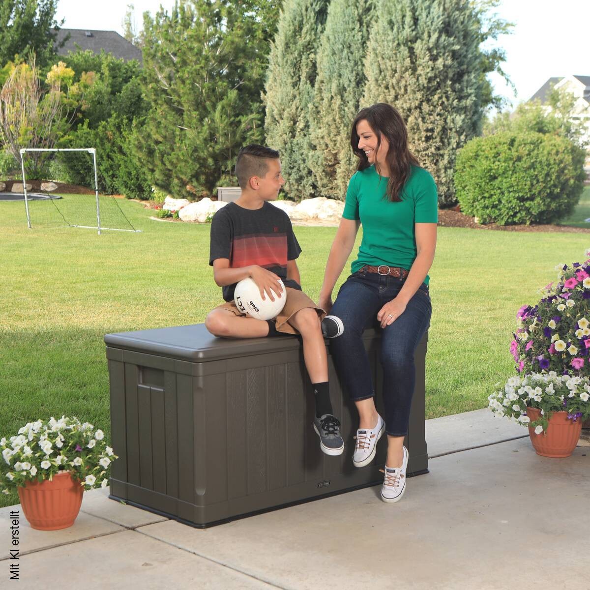 Lifetime Kissenbox Premium 440L braun Kunststoff B/H/T: ca. 128x67x64 cm