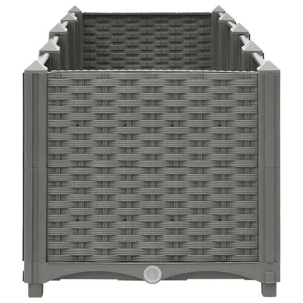 Hochbeet grau Polypropylen B/H/L: ca. 40x38x160 cm