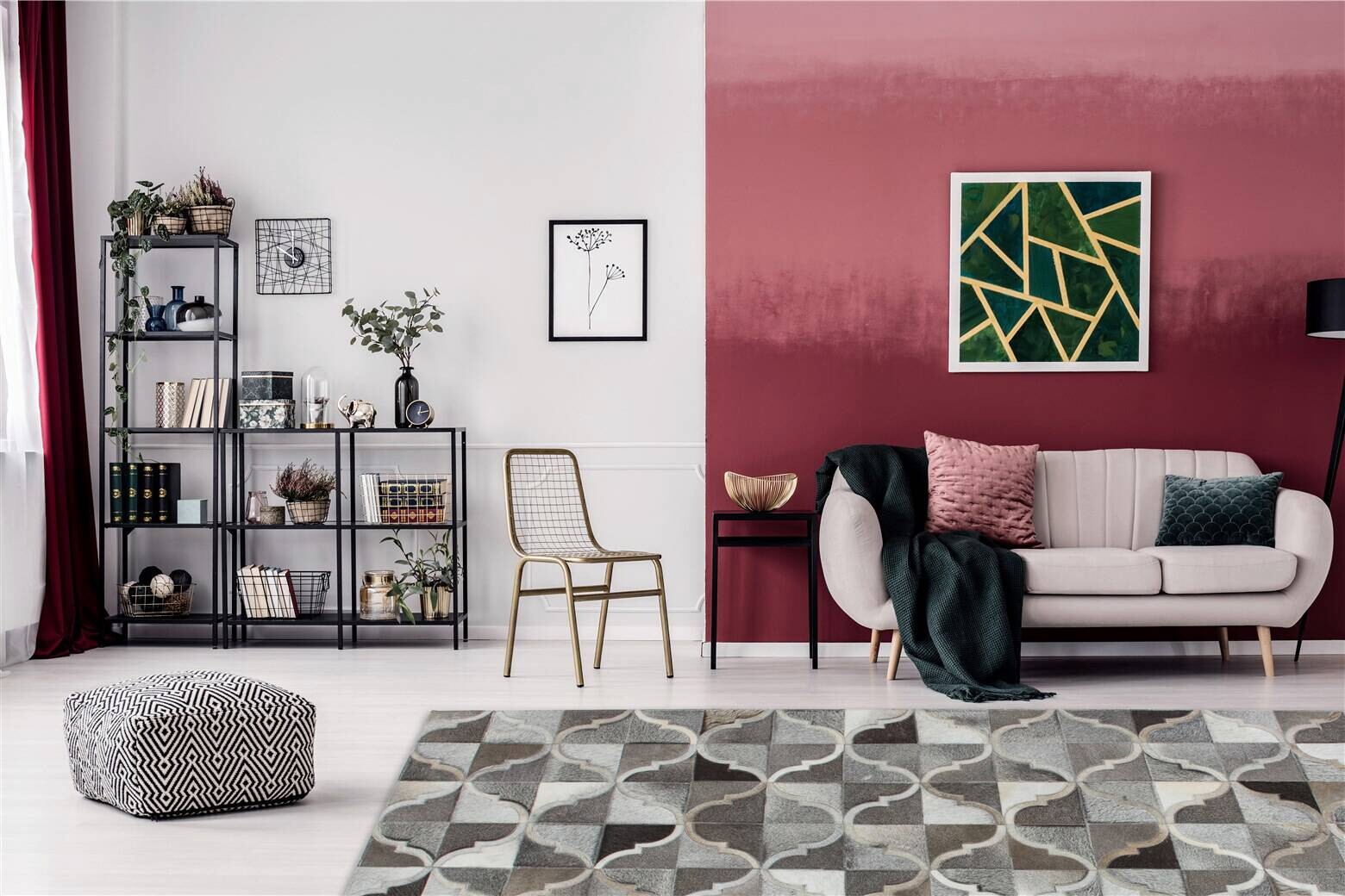 Kayoom Flachflorteppich Lavish 310 grau B/H/L: ca. 80x0,8x150 cm