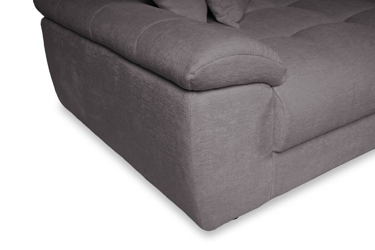 Big Sofa Tema dunkelgrau Microfaser B/H/T: ca. 144x70x183 cm