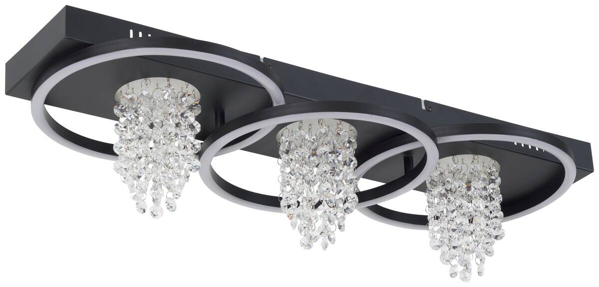 POCOline LED-Deckenleuchte Till mattschwarz Metall B/H/L: ca. 25x12x65 cm