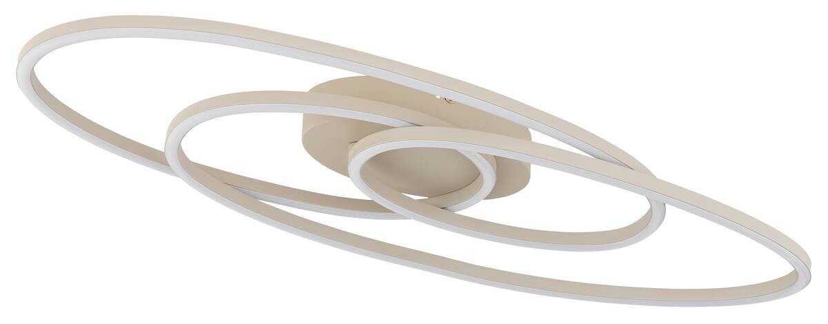 LED-Deckenleuchte Lazo sand weiß Metall B/H/L: ca. 25x8x67,5 cm