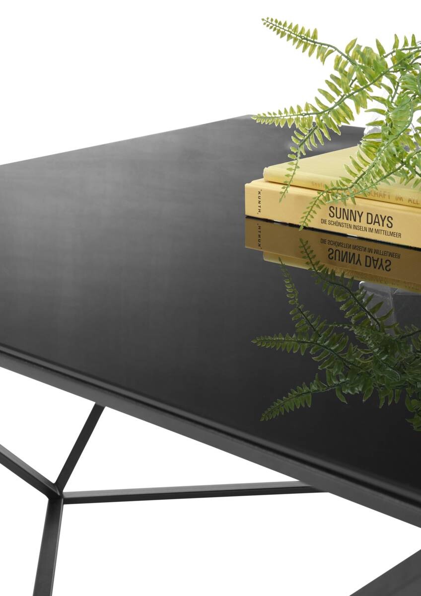 Glascouchtisch Senta schwarz B/H/T: ca. 80x45x80 cm